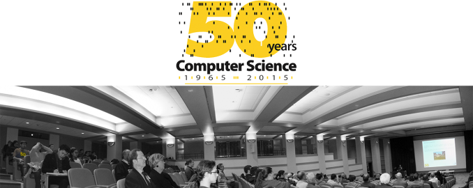 50th Anniversary logo and attendees