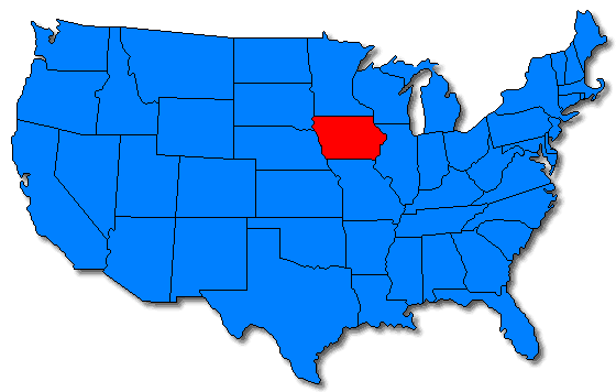 United States Map Iowa